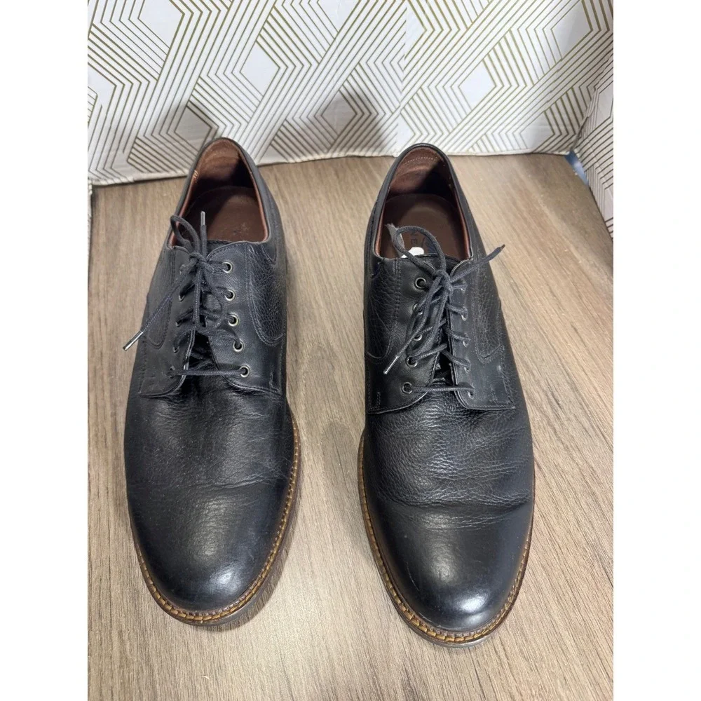 Neil M Mens Black Pebbled Leather Lace‎ Up Dress Shoes USA Made size 13 D